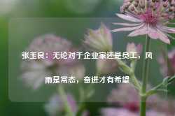 张玉良：无论对于企业家还是员工，风雨是常态，奋进才有希望