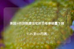 美国10月份新建住宅折合年率销量下降17.3%至61.0万套