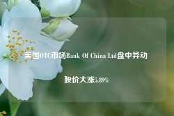 美国OTC市场Bank Of China Ltd盘中异动 股价大涨5.89%