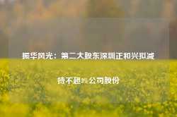 振华风光：第二大股东深圳正和兴拟减持不超3%公司股份