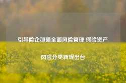 引导险企加强全面风险管理 保险资产风险分类新规出台