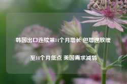 韩国出口连续第14个月增长 但增速放缓至14个月低点 美国需求减弱