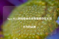 Super Micro特别委员会没有发现存在不当行为的证据