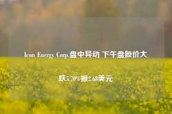 Icon Energy Corp.盘中异动 下午盘股价大跌5.70%报2.68美元