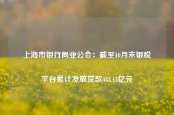 上海市银行同业公会：截至10月末银税平台累计发放贷款483.15亿元