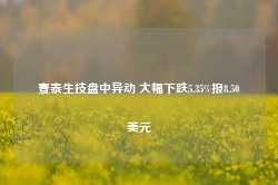 寰泰生技盘中异动 大幅下跌5.35%报8.50美元