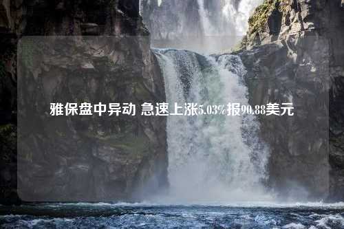 雅保盘中异动 急速上涨5.03%报90.88美元